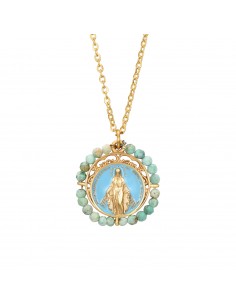 Virgen Milagrosa turquesa