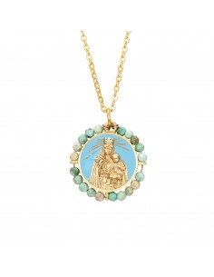 Virgen del Carmen turquesa
