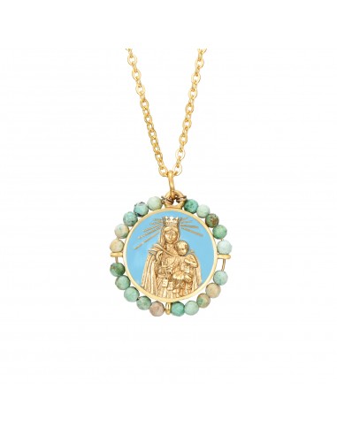 Virgen del Carmen turquesa