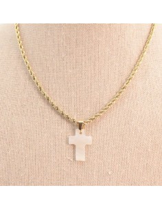Collar cruz nácar