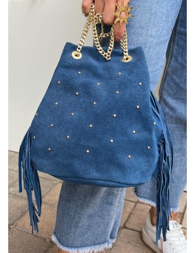 Bolso celeste oscuro