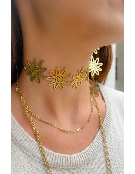 Collar espiral estrellada