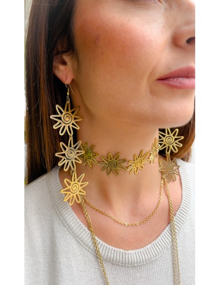 Collar espiral estrellada