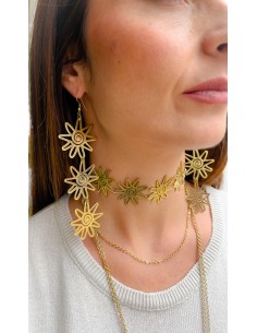 Pendientes espiral estrellada