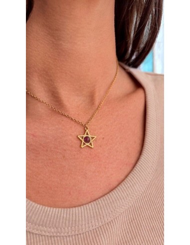 Collar Tulsa estrella morada