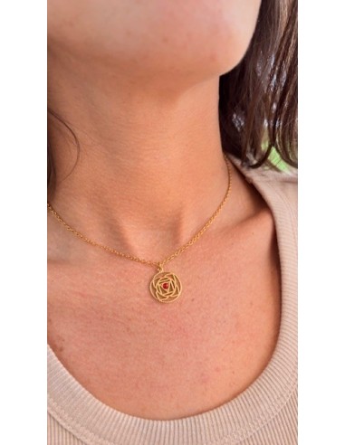 Collar Tulsa circulo rojo