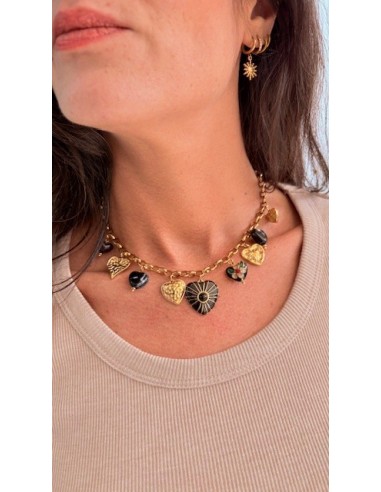 Collar Corazon Negro